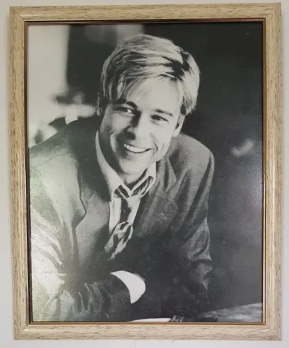 Quadro Gravura Encontro Marcado 38,5 X 31,5 Cm Brad Pitt