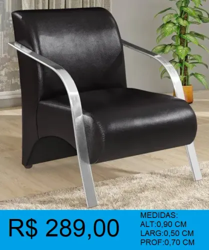 Poltrona em corino ou suede - varias cores - Entrega e montagem gratis