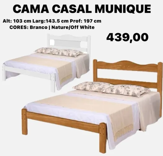 Cama casal Monique 172349 - FRETE GRÁTIS 
