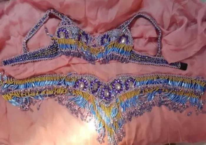 Roupa de dança do ventre P adulto completa