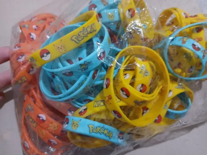 Pulseira emborrachada pokemon