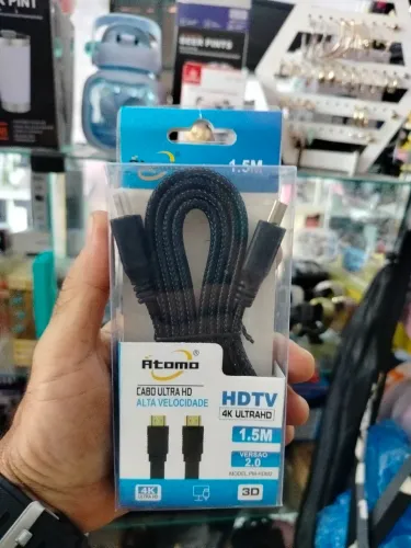Cabo HDMI 4K Ultra HD 1.5m Atomo - Alta Velocidade