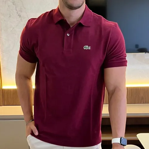 Camisa lacoste vinho 