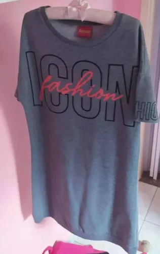 vestido moletom - Infantil tamanho 10anos novos
