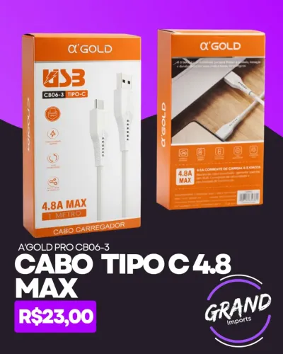 Cabo tipo C A'Gold 4.8 max