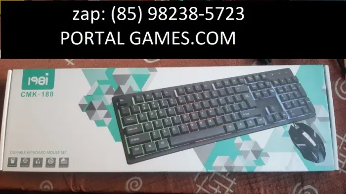 teclado  com rgb mais mauser gamer   novo na caixa 