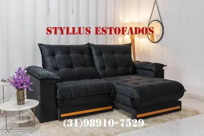 Sofá retratil com molas ensacadas 