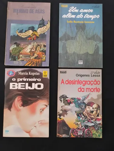Coleção de 4 Livros Antigos-A desintegração da morte, O primeiro beijo, Menino de asas...