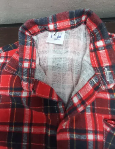 Camisa xadrez infantil tamanho 8