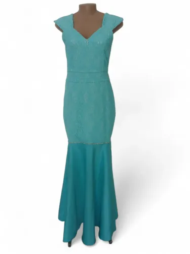 Vestido Sereia Festa Verde Tiffany