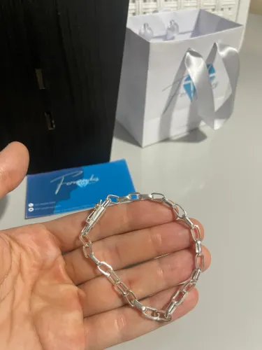 Pulseira prata 950 Tijolinho