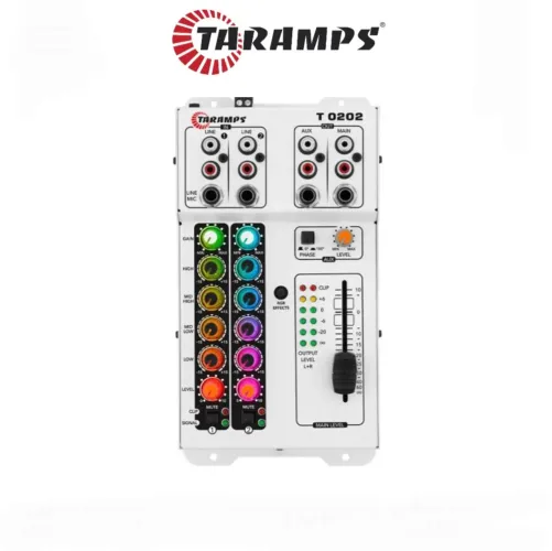 Mesa de áudio 2 canais Taramps Com iluminação VU