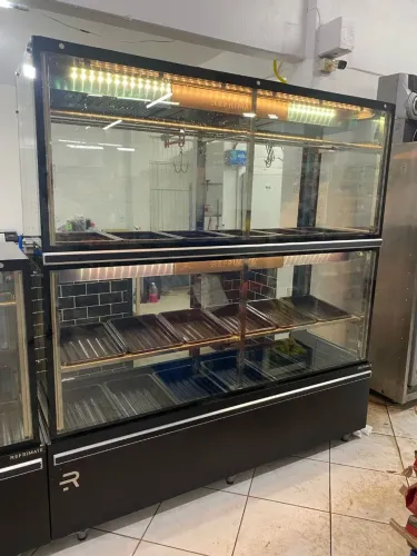 Balcão expositor açougue vanguard top 2M alto - Marcos
