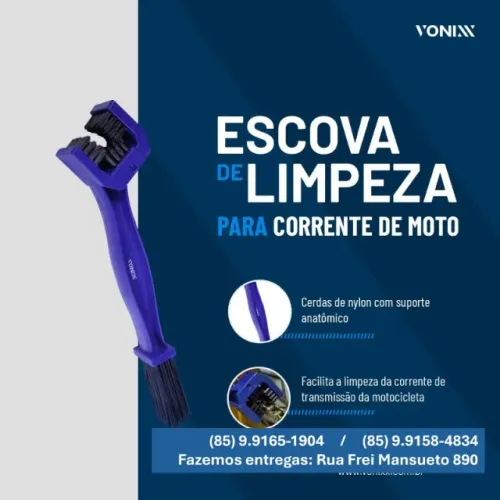 Escova para limpeza de corrente de moto - Vonixx