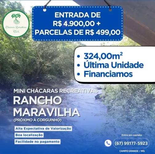 Pesqueiro  Rancho Maravilha - parcelas 499 VENDO BARATO 