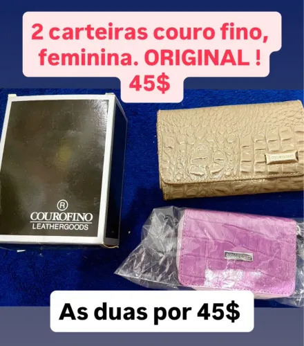 2 carteira Couro fino ORIGINAL 