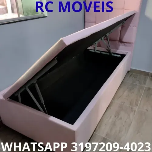 Cama Box Baú Solteiro Blindada 88x1.88 - Alta Qualidade