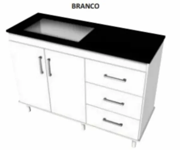 Balcão Atlântico 120 P/ Cooktop 5 Bocas FAZEMOS ENTREGA!