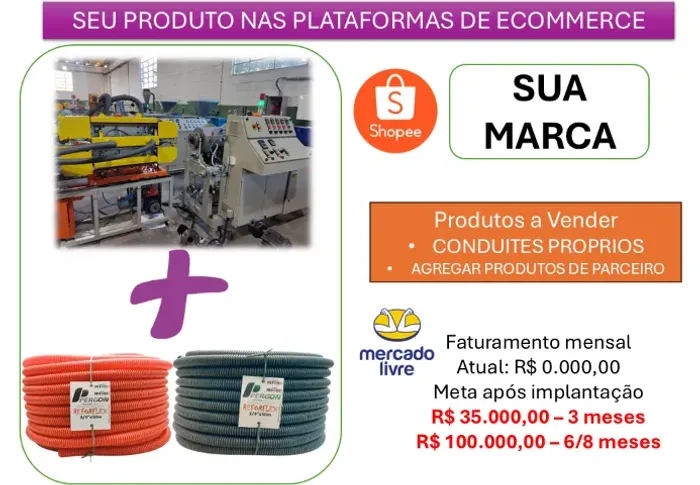 MAQUINA DE CONDUITE + LOJA NA SHOPEE E MERCADO LIVRE