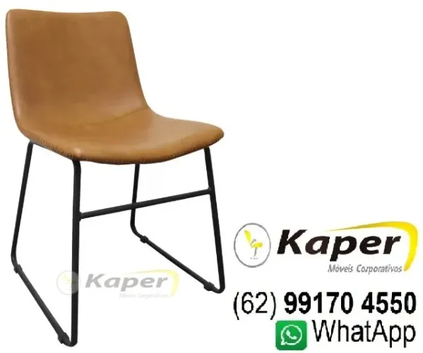 Cadeira estofada oxoford pés de metal - 130kg - ( produto novo ) Promoção