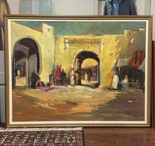 obra de arte - quadro do burbrag aris, 2001, árabe
