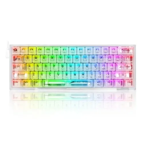 Teclado Gamer Mecânico Redragon Fizz RGB Crystal, Switch Crystal, 60%, USB Tipo-C