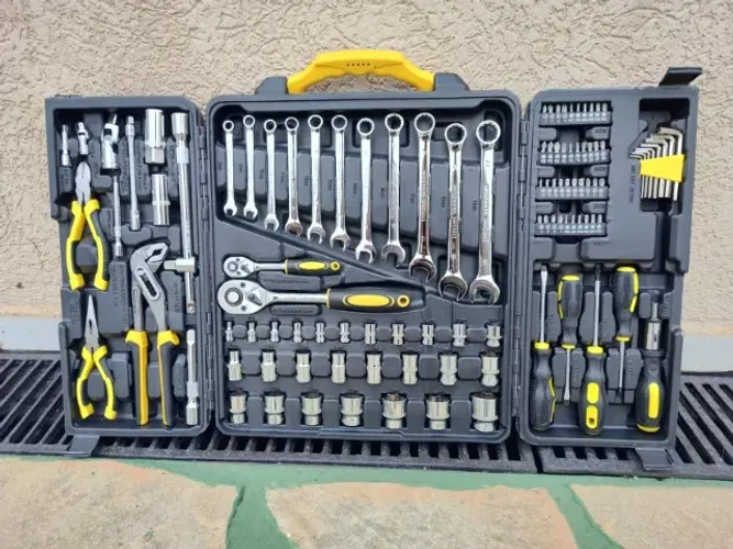 Kit Maleta Jogo de Ferramentas e Chave Completa 110 peças chrome vanadium