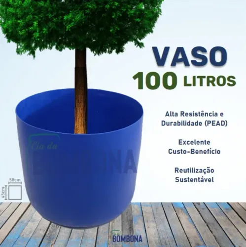 Vaso de Planta 100 litros Alta Resistência (Jardinagem/Agricultura)