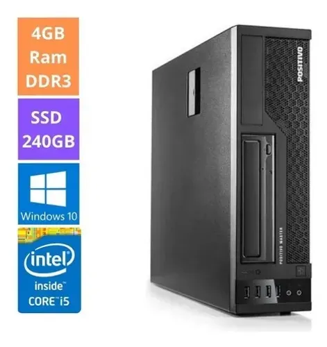 Gabinete I5 6500 6ª geração/8Gb/SSD 240GB/Fonte 80 Plus Gabinete slim Positivo s/n