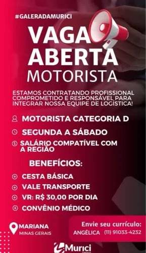 "motorista categoria d" - Vagas de emprego no Brasil