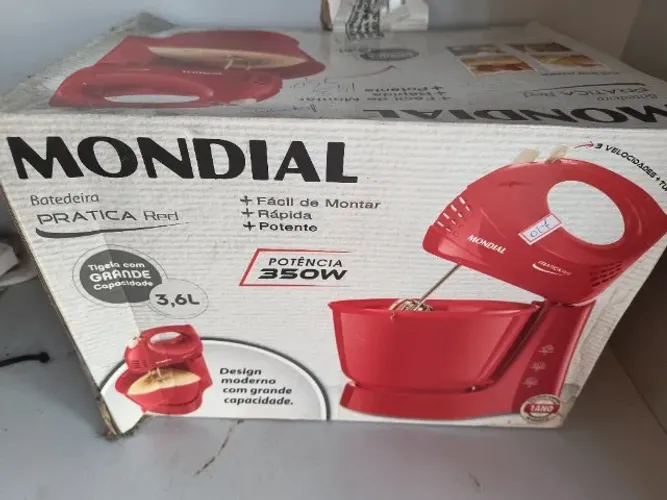 Batedeira Pratica Red Mondial 350w 110v Vermelha