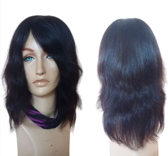 Peruca natural de cabelo humano brasileiro do sul 