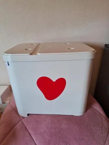 Porta mantimento branco para ração e brinquedos até 15 kg