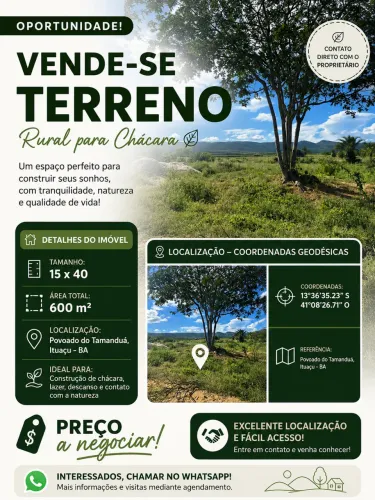 Terreno rural para chácara 