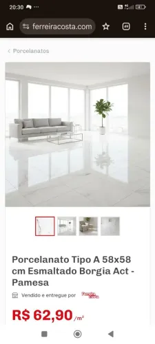 Porcelanato Pamesa Borgia 58x58 Tipo A