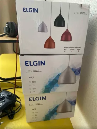 Luminária Led ELGIN 9W Branca (3 unidades)!