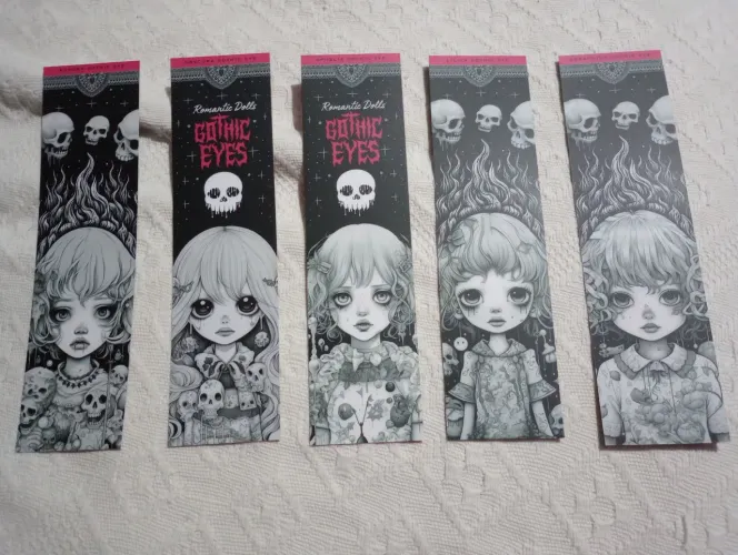 Kit 5 marcadores de página Darkside books Gothic Eyes (Novos)