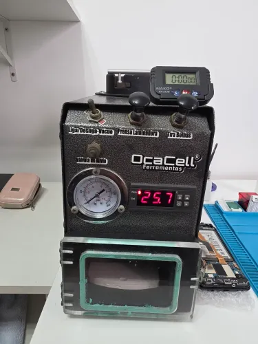 MÁQUINA DE TROCA DE VIDRO OCACELL - LAMINADORA E TIRA BOLHA