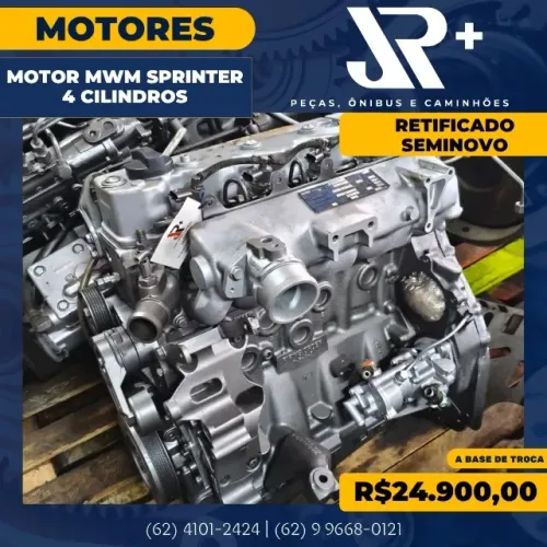 Motor MWM Sprinter 4 Cilindros (Retificado/seminovo)