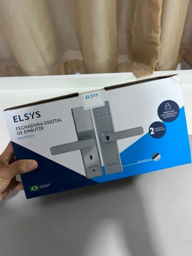 Fechadura digital de embutir com biometria Elsys ESF-DE2000B, NOVA!!