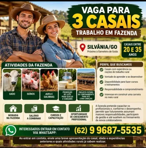 Contrata-se Trabalhador Rural (Casal)