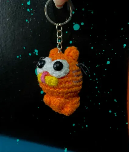 Chaveiro de Crochê Garfield