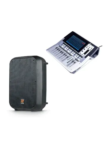 Kit-Mesa de Som Digital DUONN Atrium 20 Canais + Caixa Ativa Sr-88a Staner 85W