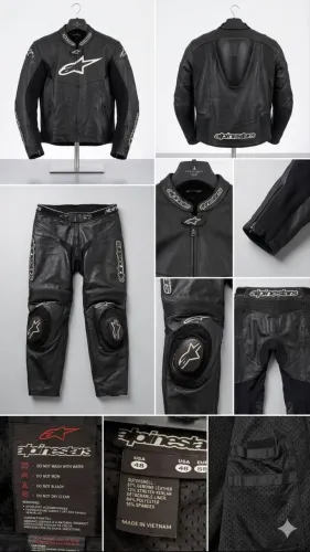 Conjunto Alpinistar em couro