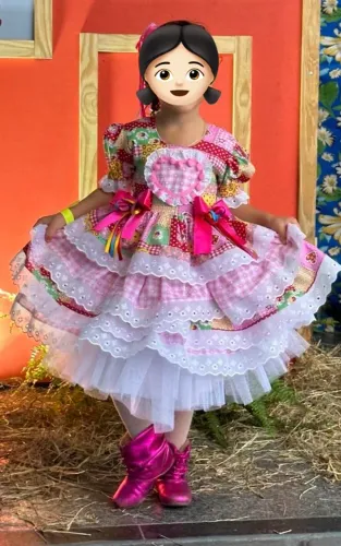 Vestido de Quadrilha - Tamanho 3