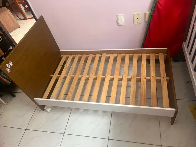Mini cama infantil com colchão