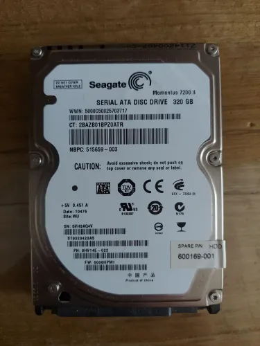 HD DE 320GB PARA NOTEBOOK 