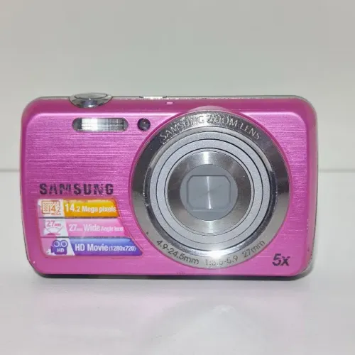 Câmera Digital Samsung PL20 14.2MP 5x Rosa + Acessórios