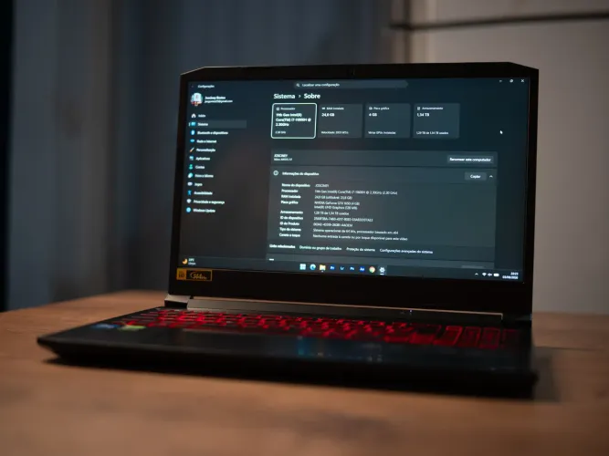 Notebook Acer Nitro 5 i7 11ª Geração GTX 1650 24GB RAM