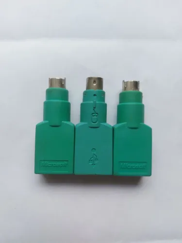 Adaptador Microsoft PS2 (Macho) para USB (Fêmea) - Teclado e Mouse